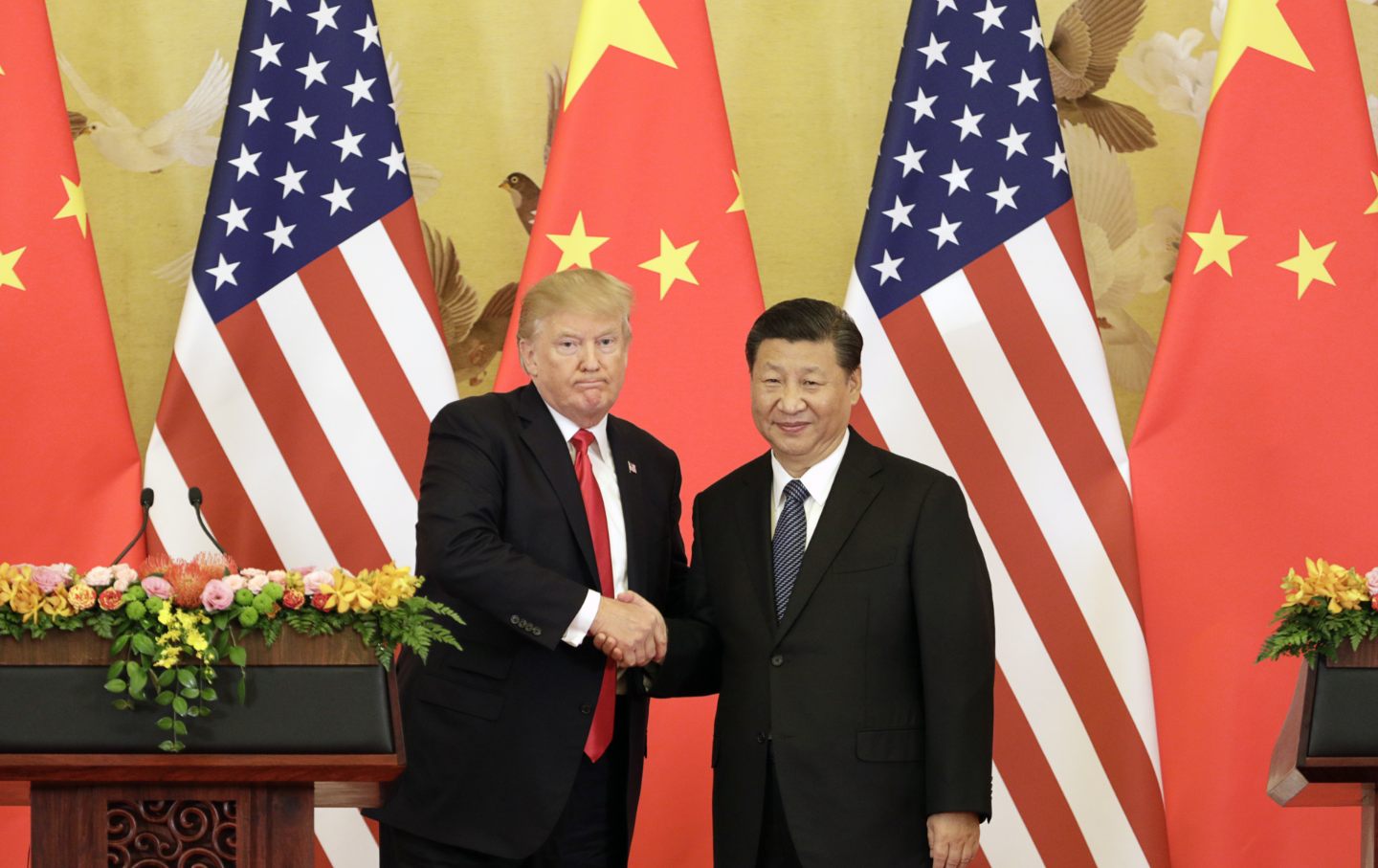 Trump and Xi in 2017.