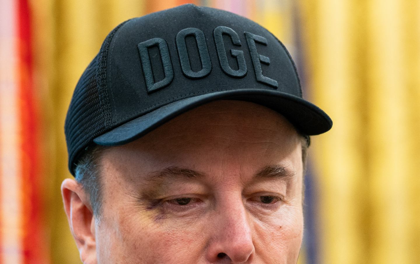 Elon Musk looks on during a news conference with US President Donald Trump in the Oval Office of the White House in Washington, DC, on May 30, 2025.