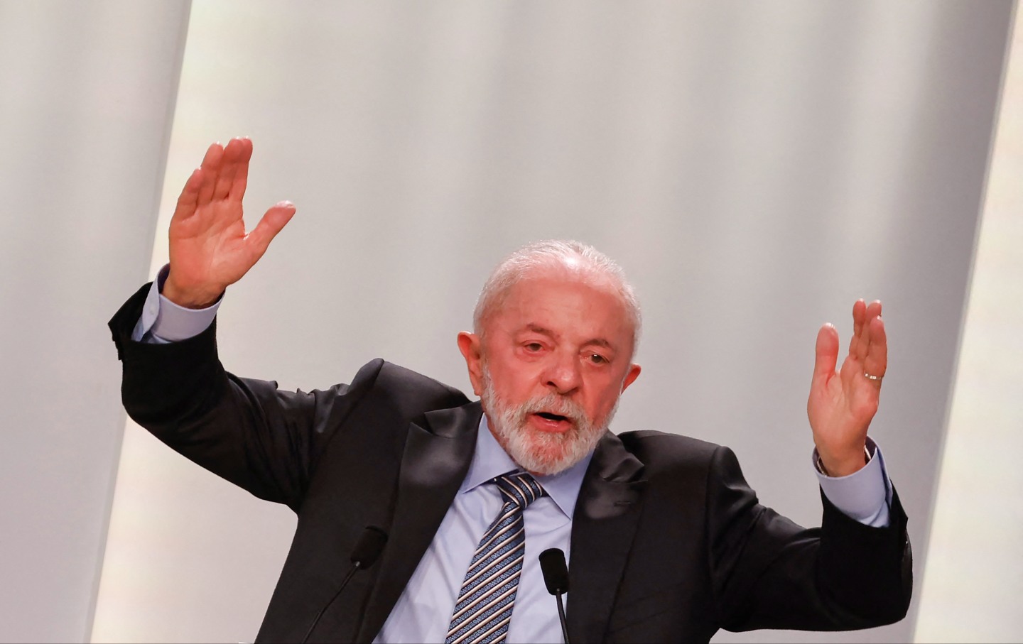 Brazil's President Luiz Inacio Lula da Silva addresses the opening session of the third United Nations Ocean Conference (UNOC3), which gathers leaders, researchers and activists to discuss how to protect marine life until June 13, at the Centre des Expositions conference centre in the French riviera city of Nice, on June 9, 2025.