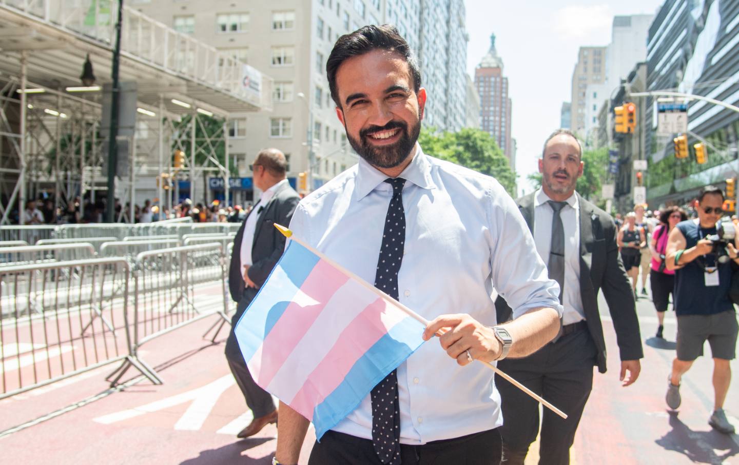 Zohran Mamdani attends the 2025 New York City Pride March on June 29, 2025.