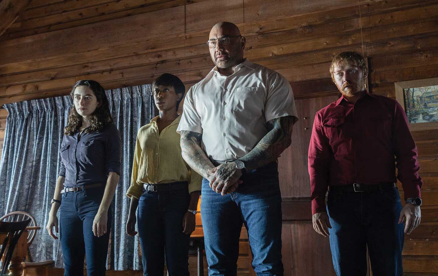 A scene from Knock at the Cabin