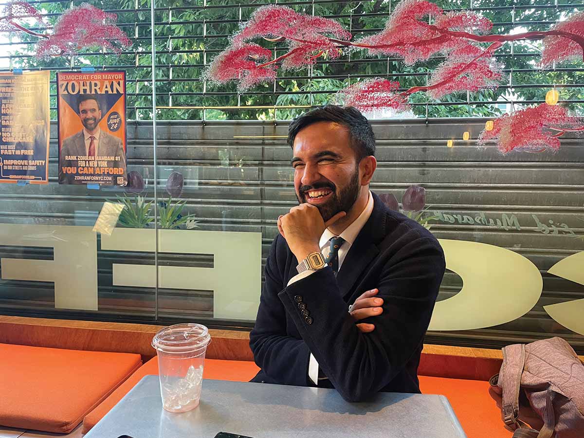 Mamdani at Astoria’s Little Flower Cafe.