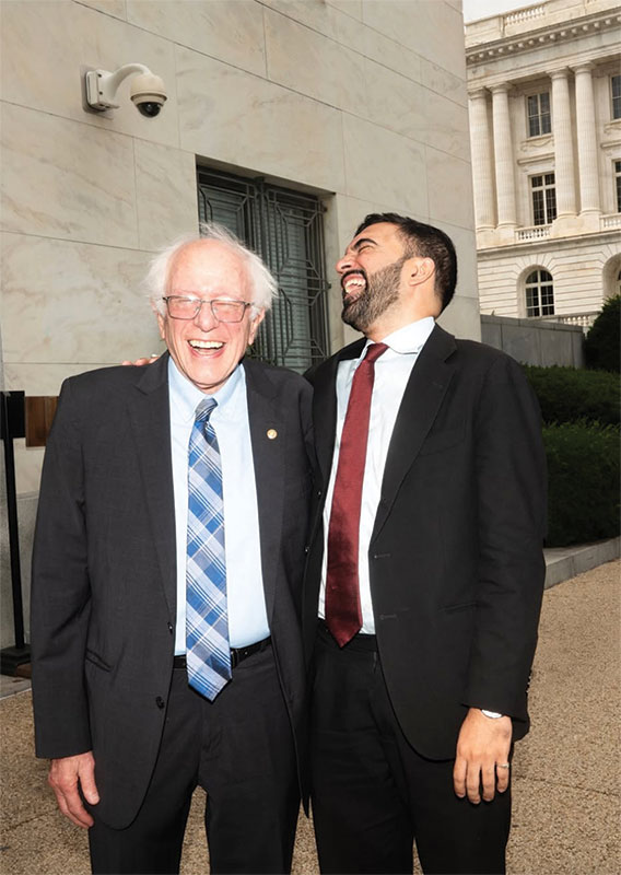 Mamdani and Vermont Senator Bernie Sanders.